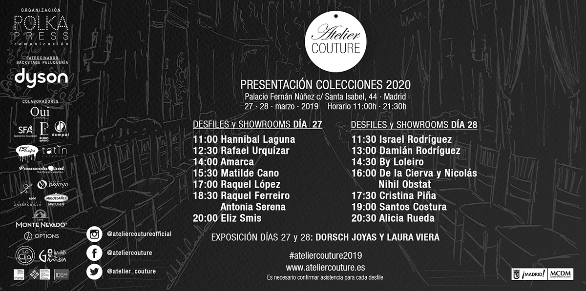 Anverso Invitación Atelier Couture 2019